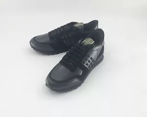 Valentino Black Rockrunner Lace-Up Sneakers Size 6 US 39 EU $890 - Picture 1 of 5