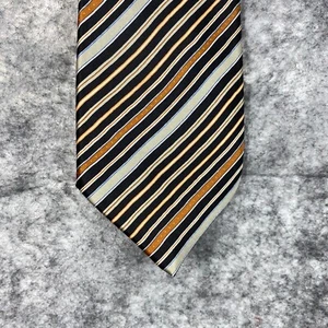 Stefano Ricci Men Neck Tie Gray Black Diagonal Stripe Silk Made Italy 61 x 3 3/4 - Picture 1 of 7