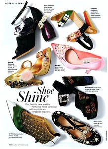2016 Romantic Heels Pearl Crystal Louboutin Gucci Vivier magazine CLIPPING photo - Imagen 1 de 1