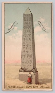 Pond's Extract Patent Medicine Obelisk 3000 Years Ago Victorian Trade Card - Picture 1 of 2