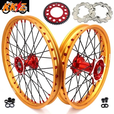 Ruedas de moto de cross fundidas KKE 21/19 para Honda CR125R 1998-2001 CR250R 97-01 llanta dorada Foto 1 de 4