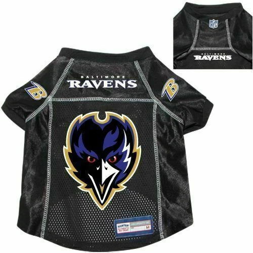 JERSEY PREMIUM BALTIMORE RAVENS NEGRO PERRO GATO ALTERNATIVO con ETIQUETA DE NOMBRE ELIGE LA TALLA Foto 1 de 1