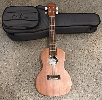 AS IS Cordoba Ukulele Musical Instrument Model 20CM Brown With Case - Image 1 of 4