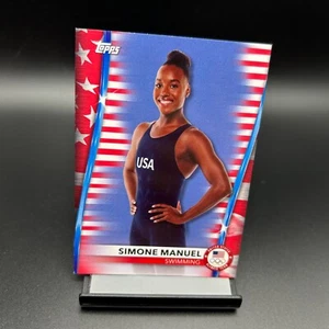 2020 2021 Topps US Olympics U.S. Flagge /299 #23 Simone Manuel Schwimmen - Bild 1 von 2