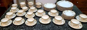 60tlg Geschirrset & Extras HAVILAND LIMOGES Schleiger 503 KORB GRIECHISCH SCHLÜSSEL DESIGN - Bild 1 von 13