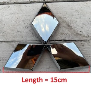For Mitsubishi L200 Triton 2006-09 Front Grille Mask Emblem Chrome length 15cm - Picture 1 of 6