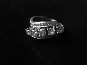 585er Gold Ring Weißgold mit Brillianten Diamanten (Altschliff) - Bild 1 von 7