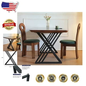 Corrosion-Resistant Triangle Metal Legs for 28-Inch Dining Tables - Set of 2 - Picture 1 of 11