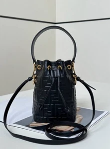 Fendi Mon Trésor Bucket Bag Mini Black Leather - Picture 1 of 9