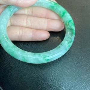 51 mm grün rund grün Jade Armreif Armband - JH4 - Bild 1 von 12