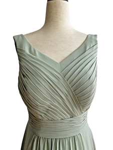 Azazie Damen mintgrün ärmellos Brautjungfer Abend Maxikleid Kleid Größe C - Bild 1 von 17