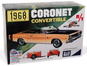 1:25 MPC 1968 Dodge Coronet Convertibile con Rimorchio *KIT MODELLO PLASTICA* NUOVO CON SCATOLA - Foto 1 di 3