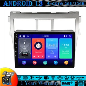 Unidad principal Android 13 9" radio navegación GPS DAB DVR BT para Toyota Vios 2007-2012 - Imagen 1 de 12