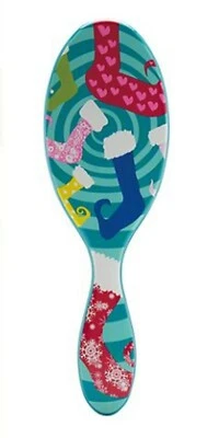 New Wet Brush Detangler Hair Brush Holiday Stockings Green Swirl  - Image 1 of 2