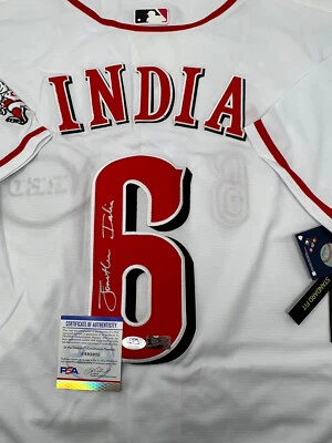 Jonathan India Hand Signed Autographed Nike Cincinnati Reds Jersey w/PSA COA - Image 1 of 4