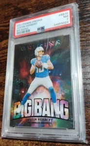 2021 Origins Justin Herbert BIG BANG SSP PSA 7! 2nd Year POP 1 Only 1 Higher! - Picture 1 of 3