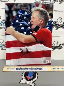 FOTOGRAFÍA DE BALONCESTO 8X10 FIRMADA POR STEVE KERR CERTIFICADO DE AUTENTICIDAD NBA-BECKETT BAS - Imagen 1 de 4
