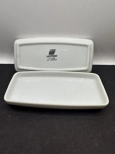 2 WESSCO UNITED AIRLINES WHITE SMALL 5 X 2.5 SNACK APPETIZER DISHES DL-698 China - Picture 1 of 4