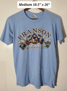 Vintage 90s Branson Missouri Blue Medium Tourist T-Shirt Single Stitch - Bild 1 von 6