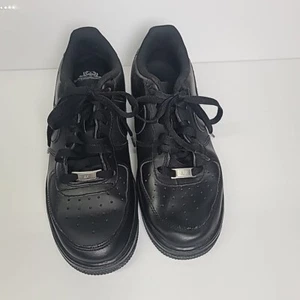Nike Air Force 1 Low Black 7 Youth - Picture 1 of 9