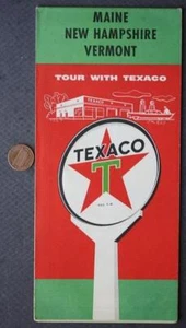 1957 Texaco Oil Gas service station Maine New Hampshire Vermont road map SCARCE- - Picture 1 of 1