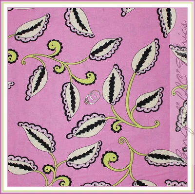 Edredón de algodón BonEful tela FQ rosa blanco marrón hoja verde flor niña punto remolino Foto 1 de 4