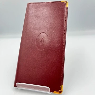 CARTIER Bordeaux Leather Sunglasses Eyeglasses Case Must de Cartier Paris Used - Image 1 of 4