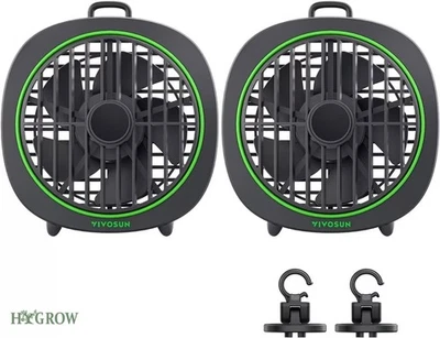 VIVOSUN AeroWave D4, 4” Grow Tent Clip Fan,Black,3-Speed Strong,2-PACK Next Day - Image 1 of 4