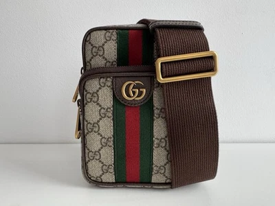 NEW Gucci GG Supreme Monogram Ophidia Web Shoulder Crossbody Bag 752565 - Image 1 of 4