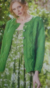 Pattern For Lady's   Pretty Cardigan In Aran yarn.-Sizes 32-58ins - Picture 1 of 2