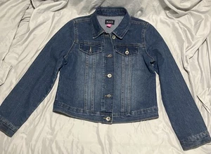 Place Girls Full-Button Denim Blue Jean Jacket Large (10/12) - Picture 1 of 3