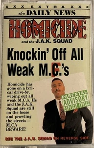 Homicide - Knocking off All the Weak MC's Cassette 1990 Black Forest Records - Picture 1 of 3
