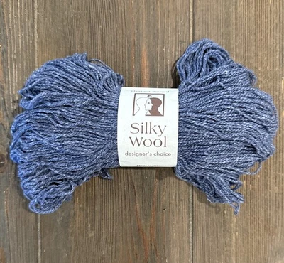 Elsebeth Lavold SILKY WOOL, 1 Hank # 104 Greyed Blue Wool Silk Nylon Blend - Image 1 of 4