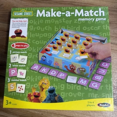 Almost Vintage Sesame Street Elmo’s Make-A-Match Memory Board Game 2006 - Image 1 of 4