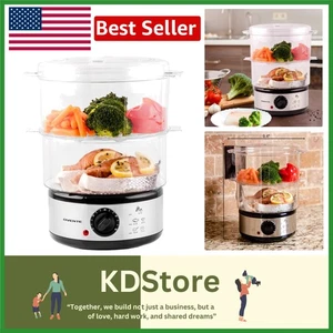 Ovente 2-Tier Electric Food Steamer – Healthy, Fast, Versatile Cooking - Picture 1 of 9