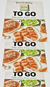 Buca Di Beppo Restaurant  TO GO / Take-Out Menu Italian Food Lasagna / Spaghetti - Picture 1 of 5