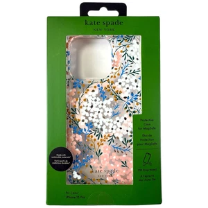 Kate Spade New York Apple iPhone 15 Pro Case with MagSafe Pink Floral & Gems NEW - Photo 1 sur 8