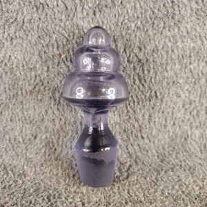vintage purple glass bottle stopper - Picture 1 of 8
