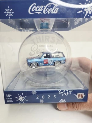 NEW 2025 M2 Machines Christmas Ornament Coca-Cola 1973 Chevrolet K5 Blazer - Image 1 of 4