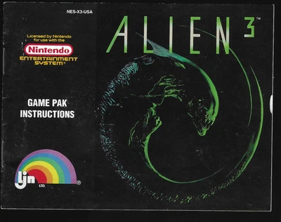 MANUAL ONLY Alien 3 (Nintendo Entertainment System, 1993) Authentic - Image 1 of 3