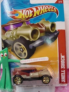 2012 i Hot Wheels SHELL SHOCK #217∞Brown/Black ∞thrill PREHISTORIC∞CASE G - Picture 1 of 3