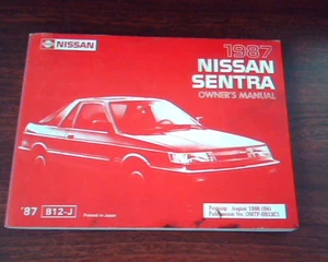 Nissan Sentra 1987 manual del dueño agosto 1986 bilingüe francés inglés 1987 B12-J - Imagen 1 de 1