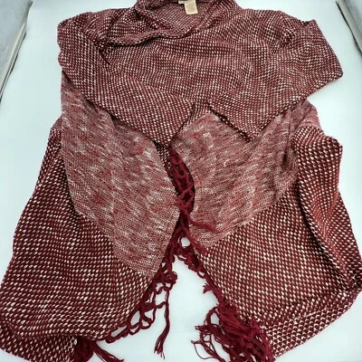 Flying Tomato Red Open Cardigan Fringe Size Large - Imagem 1 de 4