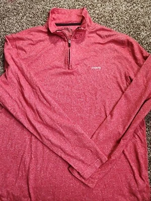 Chaps Sport Pullover Mens Size Large Red 1/4 Zip Long Sleeve Hiking - Image 1 of 4