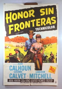 POWDER RIVER 1953 Original Movie Poster-29x43 B15-36-23 - Picture 1 of 8