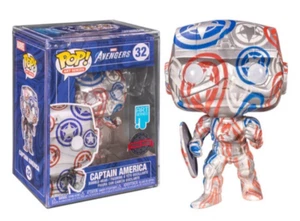 Funko Pop Captain America Art Series #32 Avengers Marvel Special Edition - Picture 1 of 7