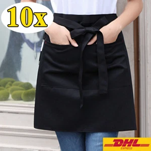 10x Kochschürze Gastronomieschürze Vorbinder mit Tasche Kellner Schürze unisex - Bild 1 von 9