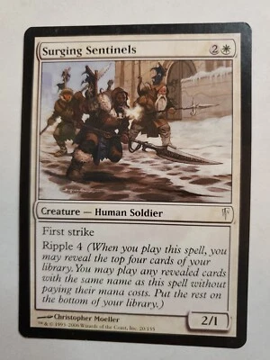 MTG Magic The Gathering Card Surging Sentinels Creature Human Soldier White - Image 1 of 2