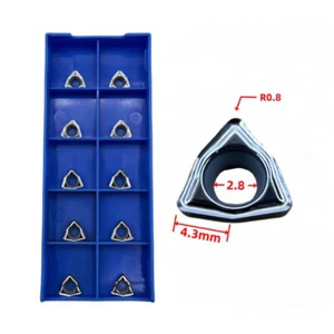 10PCS WCKT040208-DA CNC Lathe Tool Carbide U Drill Inserts WCKT04 For Aluminum - Picture 1 of 5