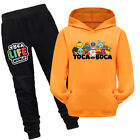 Toca Life World Unisex Kids Toca Hoodie Pants Suits Hoody Joggers Tracksuits Set